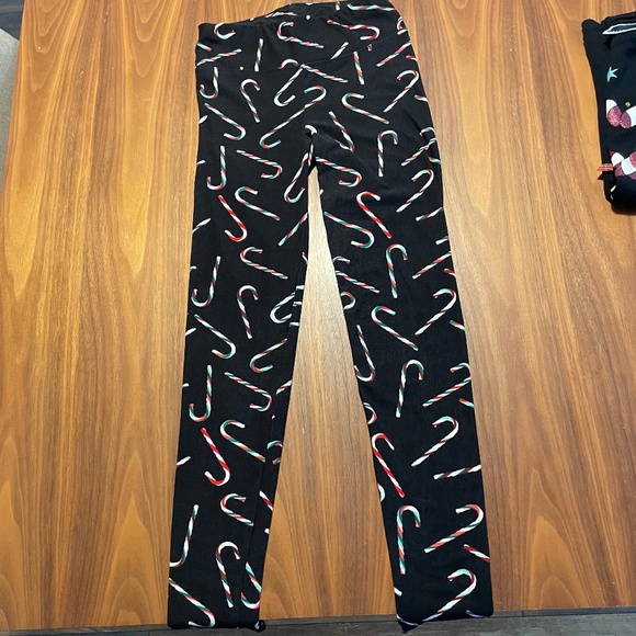 Candy Cane Leggings-Womens Small - Picture 3 of 5